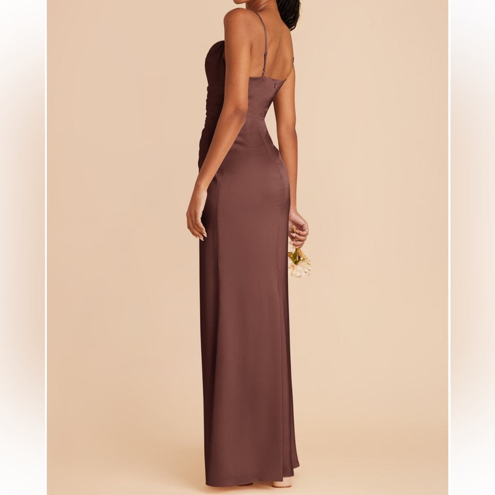 Birdy Grey - Lydia Dress - Matte Satin Chocolate Brown - Small - Picture 2 of 15